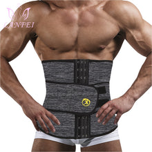 Load image into Gallery viewer, LANFEI Mens Thermo Neoprene Body Shaper Waist Trainer Belt Slimming Corset Waist Support Sweat Cinchers Underwear Modeling Strap
