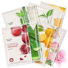 Load image into Gallery viewer, Fresh Orange Aloe Rice Pomegranate Bamboo Rose Green Tea Honey Moisturizing Mask Oil-control Whitening Wrapped Mask
