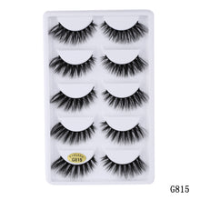Load image into Gallery viewer, 5 pairs 5D Mink Eyelashes Natural False Eyelashes Lashes Soft Fake Eyelashes Extension Makeup Wholesale
