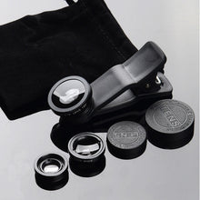 Load image into Gallery viewer, phone lens Fisheye 0.67x Wide Angle Zoom lens fish eye 6x macro lenses Camera Kits with Clip lens on the phone for smartphone
