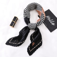Load image into Gallery viewer, 2020 Designer Women Crinkle Scarf Square Silk Neck Scarves Female Leopard Print Hair Band Lady Pleated Scarfs
