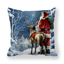 Load image into Gallery viewer, Happy New Year 2021 Merry Christmas Decorations for Home Santa Claus Snowman Elk Style Cushion Cover 45x45cm for Sofa Car Seat

