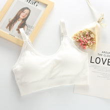 Load image into Gallery viewer, Queenral Underwear Women Bra Seamless Bra Tank Crop Top Bras For Women Back Hollow Wire Free Intimates With Removable Padded
