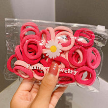 Load image into Gallery viewer, 50/100pcs/Set Girls Colorful Nylon Small Elastic Hair Bands Children Ponytail Holder Scrunchie Headband Kids Hair Accessories
