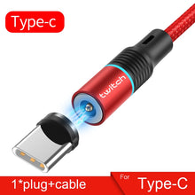 Load image into Gallery viewer, Twitch 2m Magnetic Micro USB Cable For iPhone Samsung Android Mobile Phone Fast Charging USB Type C Cable Magnet Charger Wire
