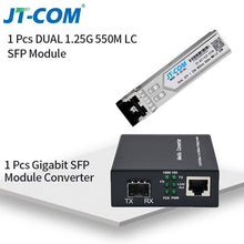 Load image into Gallery viewer, 1Gb SFP Fiber to RJ45 Fiber Optic Media Converter 1000Mbps SFP Fiber Switch with SFP Module Compatible Cisco/Mikrotik/Huawei

