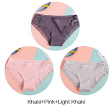 Load image into Gallery viewer, FINETOO Women's Panties 3Pcs/set Soft Cotton Underwear M-XL Sexy Lace Panty Women Underpants Girl Briefs Fashion Female Lingerie
