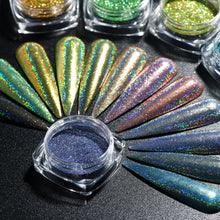 Load image into Gallery viewer, 1Box Glitter for Nails Holographic Dip Powder Mirror Polishing Chrome Pigments Nail Art Decorations Laser Dazzling Dust LA1028-1
