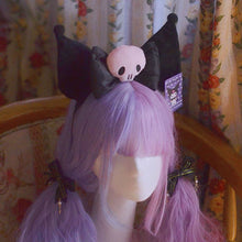 Load image into Gallery viewer, Cute Kuromi Ear Headband Plush Hairband Party Girls Kawaii Costume Cosplay Halloween Anime Accessories Gift For Women

