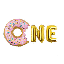 Load image into Gallery viewer, 1set Pink Donut Lip Ice Cream Popcorn Candy Foil Balloon Baby Shower Happy Birthday Decoration Balloon Boy Girl Cute Kid Toy
