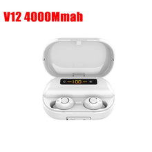 Load image into Gallery viewer, V11 TWS 5.0 Bluetooth Headphones 9D Stereo Wireless earphones IPX7 Waterproof headsets Sport earburd 4000mAh case Power Bank V12
