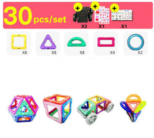 Load image into Gallery viewer, 30-252pcs DIY Magnetic Constructor Triangle Square Big Bricks Magnetic Building Blocks Designer Set Magnet Toys For Children
