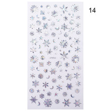 Load image into Gallery viewer, 1 Sheet Holo Black Gold 5D Nail Sticker Decal Tassel Strip Line Slider Foils Adhesive Nail Art Decoration
