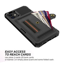 Load image into Gallery viewer, Luxury Card magnetic holder Phone Case For iPhone 12 Pro 11 Pro Max XR XS Max X 7 8Plus Wallet Leather Soft TPU Protection Cover
