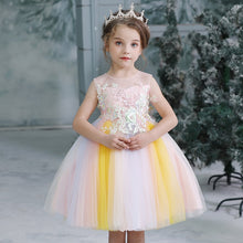 Load image into Gallery viewer, Girls Princess Kids Dresses for Girls Tutu Lace Flower Embroidered Ball Gown Baby Girls Clothes Children Wedding Party Dress
