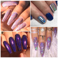 Load image into Gallery viewer, 1Box Glitter for Nails Holographic Dip Powder Mirror Polishing Chrome Pigments Nail Art Decorations Laser Dazzling Dust LA1028-1
