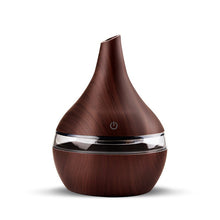 Load image into Gallery viewer, 300ML USB Electric Humidifier Essential Aroma Oil Diffuser Ultrasonic Wood Grain Air Humidifier USB Mini Mist Maker LED Light
