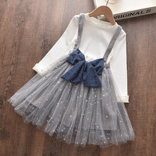 Load image into Gallery viewer, Bear Leader Girls Dress 2021 Winter Geometric Pattern Dress Long Sleeve Girls Clothes Top Coat+ Tutu Dress Sweater Knitwear 2pcs
