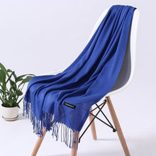Load image into Gallery viewer, Fashion Solid Color 2020 Women Scarf Winter Hijabs Tessale Tassels Long Lady Shawls Cashmere Like Pashmina Hijabs Scarves Wraps
