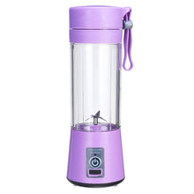 Load image into Gallery viewer, 380ml 4/6 Blades Portable Electric Fruit Juicer Home USB Rechargeable Smoothie Maker Blenders Machine Sports Bottle Juicing Cup
