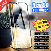 Load image into Gallery viewer, 9D Protective Glass On For Samsung Galaxy A50 A40 A30 A10 A20E A60 A70 A80 A90 Tempered Glass For Samsung M10 M20 A20 A51
