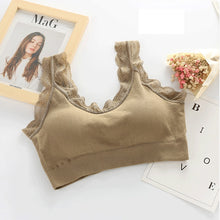 Load image into Gallery viewer, Queenral Underwear Women Bra Seamless Bra Tank Crop Top Bras For Women Back Hollow Wire Free Intimates With Removable Padded
