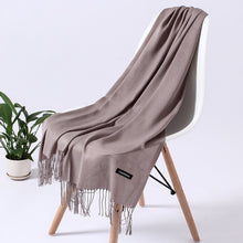 Load image into Gallery viewer, Fashion Solid Color 2020 Women Scarf Winter Hijabs Tessale Tassels Long Lady Shawls Cashmere Like Pashmina Hijabs Scarves Wraps
