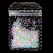 Load image into Gallery viewer, Holographic Butterfly Heart Nail Art Glitter Micro Laser Star Flakes 3D Silver Gold Sequins Polish Manicure Nail Decoration
