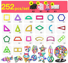 Load image into Gallery viewer, 30-252pcs DIY Magnetic Constructor Triangle Square Big Bricks Magnetic Building Blocks Designer Set Magnet Toys For Children
