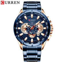 Load image into Gallery viewer, CURREN Wrist Watch Men Waterproof Chronograph Military Army Stainless Steel Male Clock Top Brand Luxury Man Sport Watches 8363
