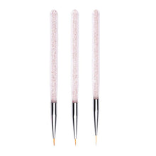 Load image into Gallery viewer, 3Pcs/Set UV Gel Drawing Painting Nail Liner Brush Acrylic Nail Pen French Nail Mixed Colors Gourd Handle Nail Art DIY Tools
