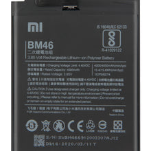 Load image into Gallery viewer, XIAOMI BM46 Phone Battery For Xiaomi Redmi Note 3 Note 3 Pro Redmi 3 3S 3X 4X 3 pro Note 2 Note 5A Mi 5X Mi A1 BM47 BN31 BM45
