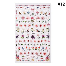 Load image into Gallery viewer, Flower Series Nail Water Decal Stickers Sakura Daisy Lavender Floral Pattern Transfer Sticker  Nail Art Decoration
