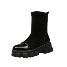 Load image into Gallery viewer, Women Boots Black Sock Boots 2020 New Punk Gothic Women's Ankle Shoes Platform Shoes Women White Sock Boots Cool Ladies
