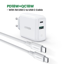 Load image into Gallery viewer, Ugreen 36W Fast USB Charger Quick Charge 4.0 3.0 Type C PD Fast Charging for iPhone 12 USB Charger with QC 4.0 3.0 Phone Charger
