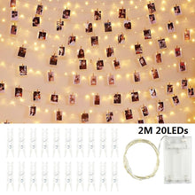 Load image into Gallery viewer, 1.5m 10Led Unicorn Snowman Snowflake Photo Clips Led Light String Wedding Festival Bar Home Party Decoration Christmas Ornament
