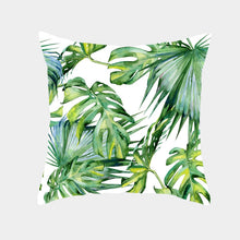 Load image into Gallery viewer, Tropical Plants Cushion Cover Polyester Green Leaves Decorative Pillowcase Tropical Plant Throw Pillow Case Cushion Cover
