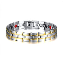 Load image into Gallery viewer, Health Magnetic Bracelet Male Stainless Steel Wrist Band Magnetic Bracelet Men Hand Chain Energy Bracelets for Men Dropshipping
