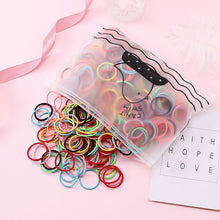 Load image into Gallery viewer, 100pcs/Set Bag Packed Girls Cute Colorful Elastic Hair Bands Gum For Ponytail Holder Scrunchie Headband Fashion Hair Accessories
