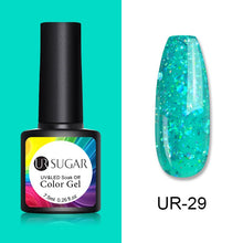 Load image into Gallery viewer, UR SUGAR Nude Glitter Gel Nail Polish Varnish Pink Rose Gold Shimmer Soak Off UV LED Nails Gel varnish  7.5ml
