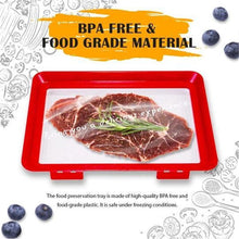Load image into Gallery viewer, 6PC Food Storage Preservation Plate Plastic Refrigerator Food Salad Tray Kitchen Organizer Container Set Fresh Food Serving Tray
