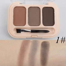 Load image into Gallery viewer, Eyebrow Enhancer Eyebrow Powder 3 Color Palette Pigment Long-lasting Eye Brow Make Up Tint Shades Eyebrows Women Makeup Cosmetic
