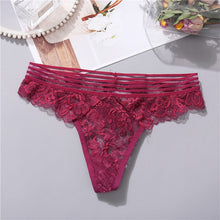 Load image into Gallery viewer, FINETOO Lace G-String Sexy Women Thong Lace floral Panties Low-rise T-back Panty Fashion Organza Bikini Underwear Lady Lingerie

