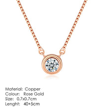 Load image into Gallery viewer, Aesthetic Charm Pendant Necklaces For Women Shine Zircon Choker Collar Chain On The Neck Jewellry Wedding Fashion Jewelry N426
