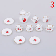 Load image into Gallery viewer, 15/8/9/4/2Pcs 1:12 Dolls House Miniature Mugs Dish Cups Pot Set Direction Furniture Toys Coffee Tea Cups Dollhouse Accessory

