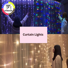 Load image into Gallery viewer, Coversage Christmas Led Lights Curtain Garland 3X3M LED String Fairy Decorative Outdoor Indoor Home Wedding Decoration Net Light
