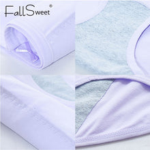 Load image into Gallery viewer, FallSweet 5 pcs/lot ! Sexy Period Panties Mid Waist Menstrual Briefs Leak Proof Underwear Female XXXL
