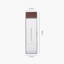 Load image into Gallery viewer, 450ml Fruit Juice Infuser Water Bottle BPA Free Plastic Square Transparent Heat Resistant Sport Travel Camping Drink Bottle
