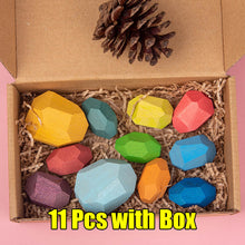 Load image into Gallery viewer, 36Pcs Children's Wooden Colored Stone Jenga Building Block Educational Toy Creative Nordic Style Stacking Game Rainbow Toy Gift
