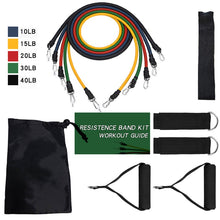 Load image into Gallery viewer, 11Pcs Resistance Bands Set Expander Yoga Exercise Fitness Rubber Tubes Band Stretch Training Home Gyms Workout Elastic Pull Rope
